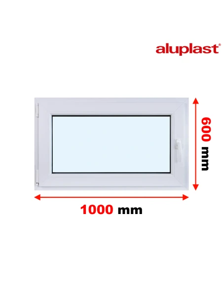 Kunststofffenster PVC Fenster 100x60 cm DREH/KIPP Aluplast Ideal 4000