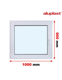 Kunststofffenster PVC Fenster 100x90 cm DREH/KIPP Aluplast Ideal 4000