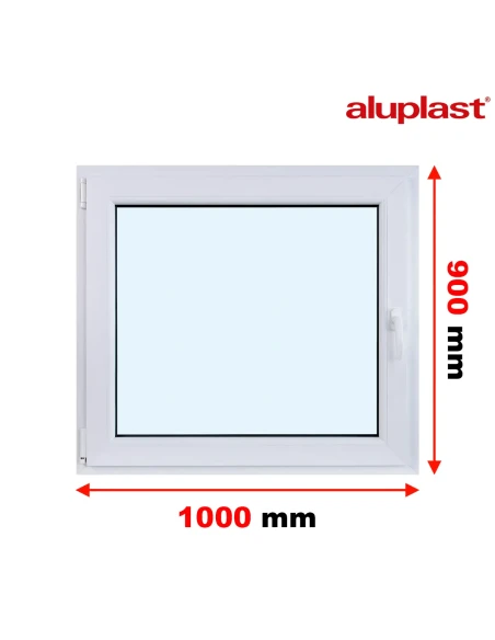 Kunststofffenster PVC Fenster 100x90 cm DREH/KIPP Aluplast Ideal 4000
