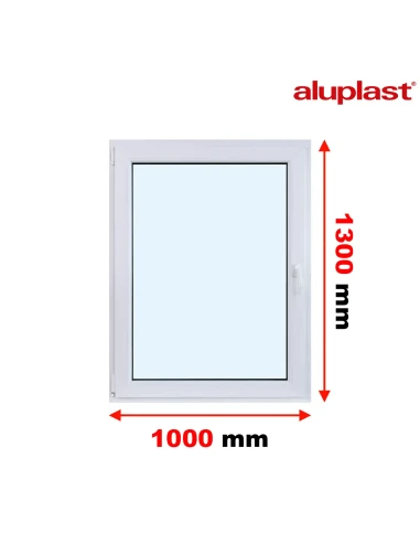 Kunststofffenster PVC Fenster 100x130 cm DREH/KIPP Aluplast Ideal 4000