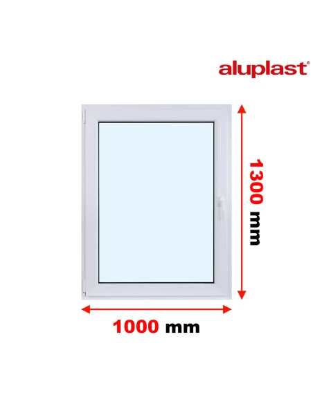 Kunststofffenster PVC Fenster 100x130 cm DREH/KIPP Aluplast Ideal 4000