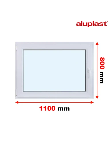 Kunststofffenster PVC Fenster 110x80 cm DREH/KIPP Aluplast Ideal 4000