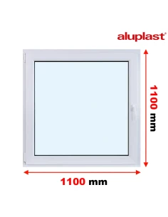 Kunststofffenster PVC Fenster 110x110 cm DREH/KIPP Aluplast Ideal 4000
