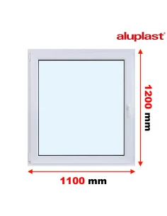 Kunststofffenster PVC Fenster 110x120 cm DREH/KIPP Aluplast Ideal 4000