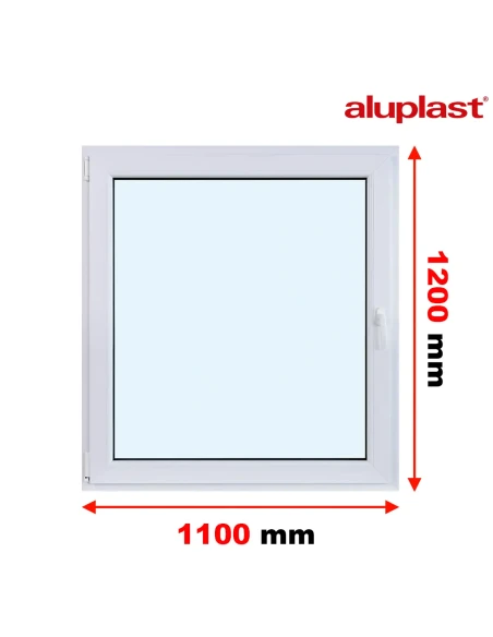 Kunststofffenster PVC Fenster 110x120 cm DREH/KIPP Aluplast Ideal 4000