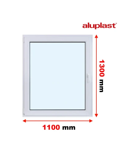 Kunststofffenster PVC Fenster 110x130 cm DREH/KIPP Aluplast Ideal 4000