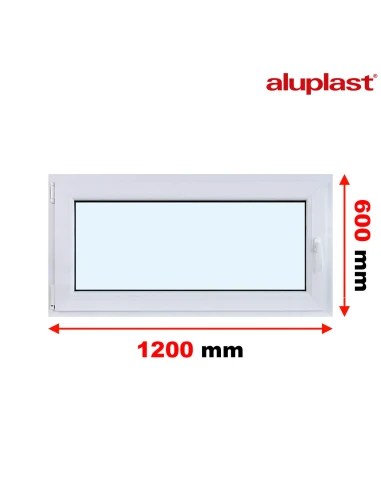 Kunststofffenster PVC Fenster 120x60 cm DREH/KIPP Aluplast Ideal 4000