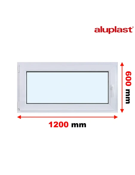 Kunststofffenster PVC Fenster 120x60 cm DREH/KIPP Aluplast Ideal 4000