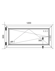 Kunststofffenster PVC Fenster 120x60 cm DREH/KIPP Aluplast Ideal 4000 2