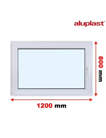 Kunststofffenster PVC Fenster 120x80 cm DREH/KIPP Aluplast Ideal 4000