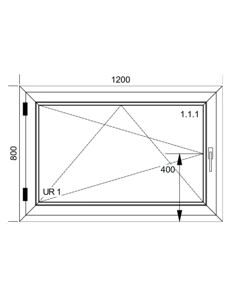 Kunststofffenster PVC Fenster 120x80 cm DREH/KIPP Aluplast Ideal 4000