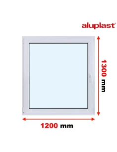 Kunststofffenster PVC Fenster 120x130 cm DREH/KIPP Aluplast Ideal 4000