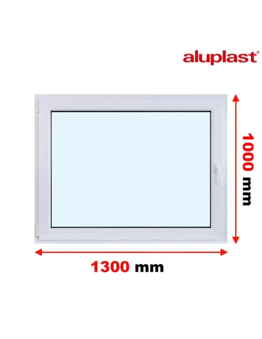 Kunststofffenster PVC Fenster 130x100 cm DREH/KIPP Aluplast Ideal 4000