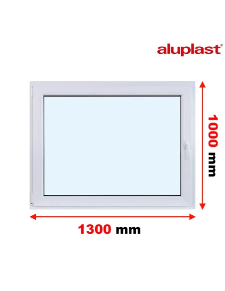 Kunststofffenster PVC Fenster 130x100 cm DREH/KIPP Aluplast Ideal 4000