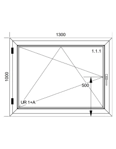 Kunststofffenster PVC Fenster 130x100 cm DREH/KIPP Aluplast Ideal 4000 2