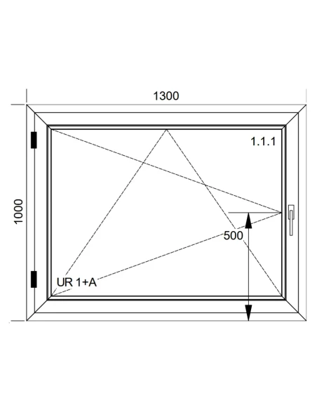 Kunststofffenster PVC Fenster 130x100 cm DREH/KIPP Aluplast Ideal 4000