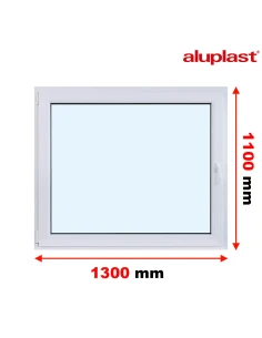 Kunststofffenster PVC Fenster 130x110 cm DREH/KIPP Aluplast Ideal 4000