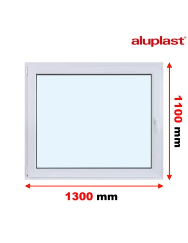 Kunststofffenster PVC Fenster 130x110 cm DREH/KIPP Aluplast Ideal 4000