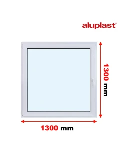 Kunststofffenster PVC Fenster 130x130 cm DREH/KIPP Aluplast Ideal 4000