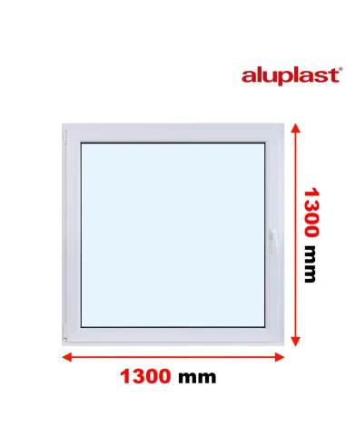 Kunststofffenster PVC Fenster 130x130 cm DREH/KIPP Aluplast Ideal 4000