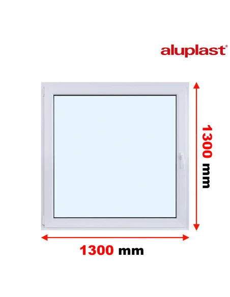 Kunststofffenster PVC Fenster 130x130 cm DREH/KIPP Aluplast Ideal 4000