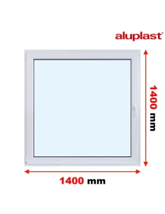 Kunststofffenster PVC Fenster 140x140 cm DREH/KIPP Aluplast Ideal 4000