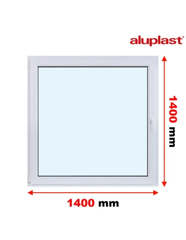 Kunststofffenster PVC Fenster 140x140 cm DREH/KIPP Aluplast Ideal 4000