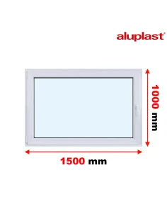 Kunststofffenster PVC Fenster 150x100 cm DREH/KIPP Aluplast Ideal 4000
