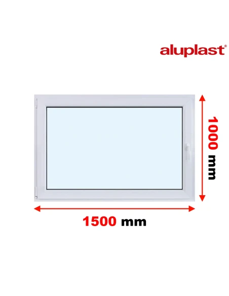 Kunststofffenster PVC Fenster 150x100 cm DREH/KIPP Aluplast Ideal 4000