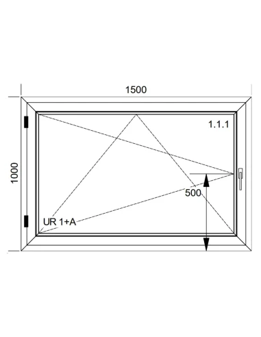 Kunststofffenster PVC Fenster 150x100 cm DREH/KIPP Aluplast Ideal 4000