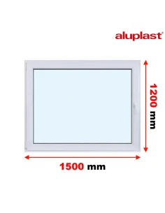 Kunststofffenster PVC Fenster 150x120 cm DREH/KIPP Aluplast Ideal 4000