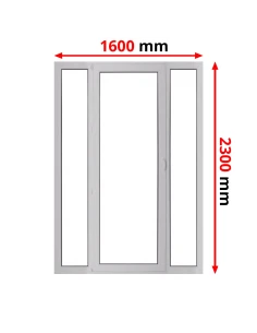 Kunststoff Balkontür 1600 x 2300 mm FIX + DREH/KIPP + FIX