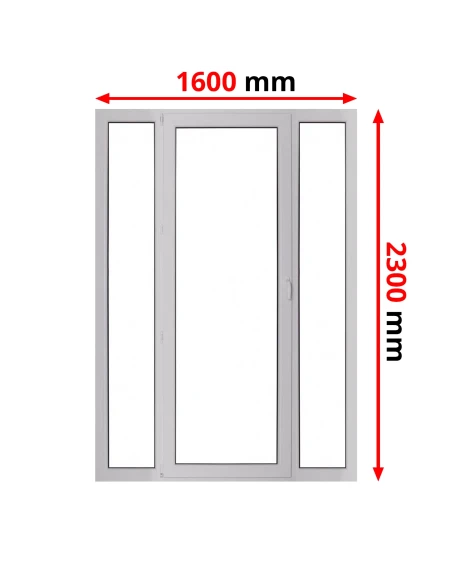 Kunststoff Balkontür 1600 x 2300 mm FIX + DREH/KIPP + FIX