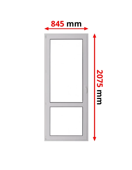 Kunststoff Balkontür 845 x 2075 mm DREH/KIPP