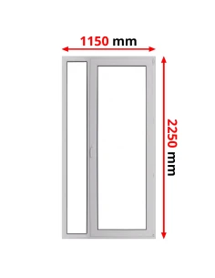 Kunststoff Balkontür 1150 x 2250 mm FIX + DREH/KIPP