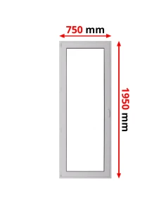 Kunststoff Balkontür 750 x 1950 mm DREH/KIPP