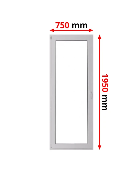 Kunststoff Balkontür 750 x 1950 mm DREH/KIPP