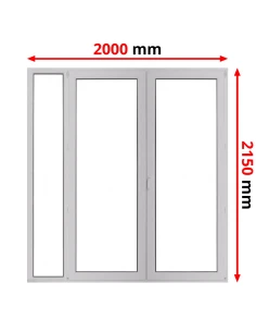 Kunststoff Balkontür 2000 x 2150 mm FIX + DREH + DREH/KIPP