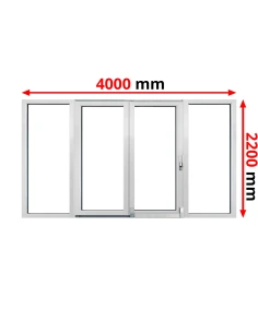 PSK Terassentür PVC 4000 x 2200 mm Schiebetür