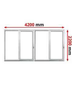 PSK Terassentür PVC 4200 x 2200 mm Schiebetür
