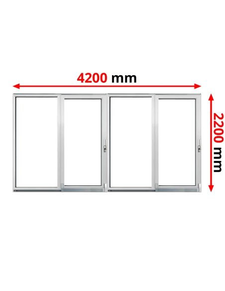 PSK Terassentür PVC 4200 x 2200 mm Schiebetür