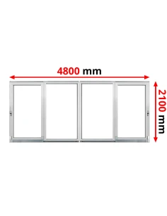 PSK Terassentür PVC 4800 x 2100 mm Schiebetür