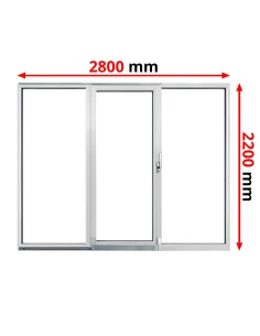 PSK Terassentür PVC 2800 x 2200 mm Schiebetür
