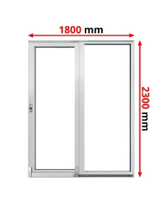 PSK Terassentür PVC 1800 x 2300 mm Schiebetür