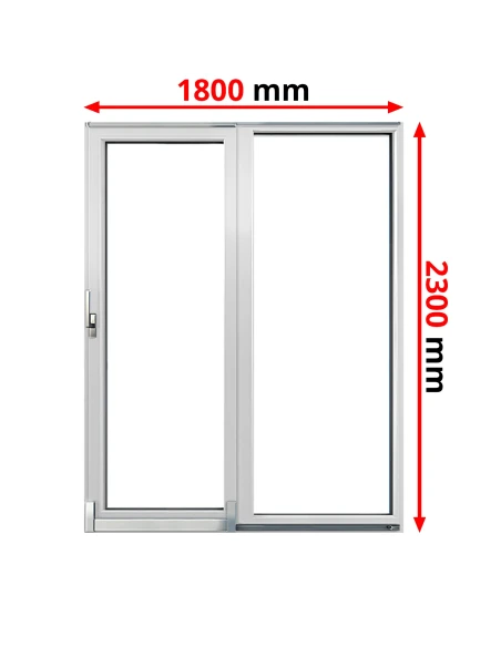 PSK Terassentür PVC 1800 x 2300 mm Schiebetür