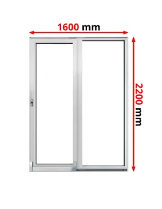 PSK Terassentür PVC 1600 x 2200 mm Schiebetür