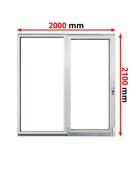 PSK Terassentür PVC 2000 x 2100 mm Schiebetür