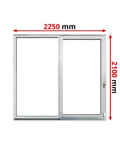 PSK Terassentür PVC 2250 x 2100 mm Schiebetür