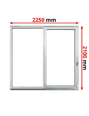 PSK Terassentür PVC 2250 x 2100 mm Schiebetür
