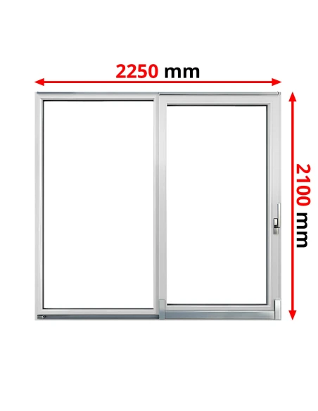 PSK Terassentür PVC 2250 x 2100 mm Schiebetür